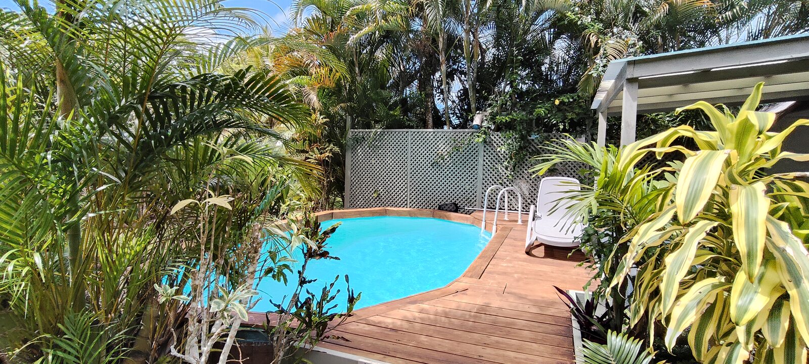 Tropical garden pathways around the retreat