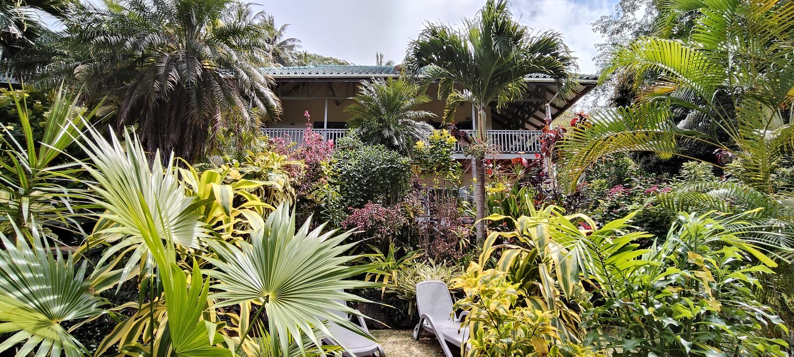 Colourful tropical gardens and apartment