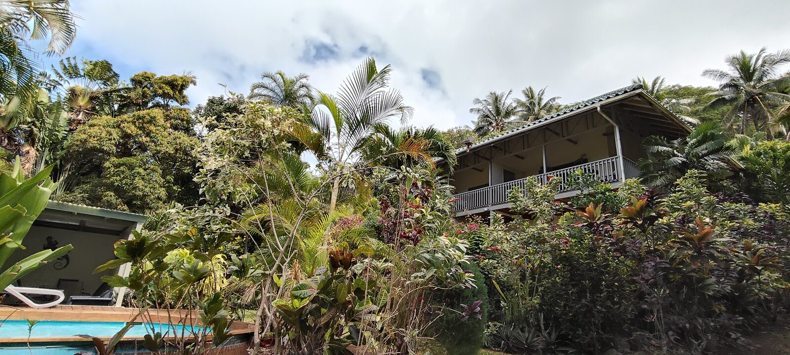 Lush gardens around the retreat