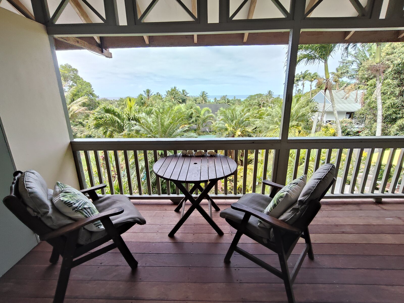 Kaute private balcony with ocean views