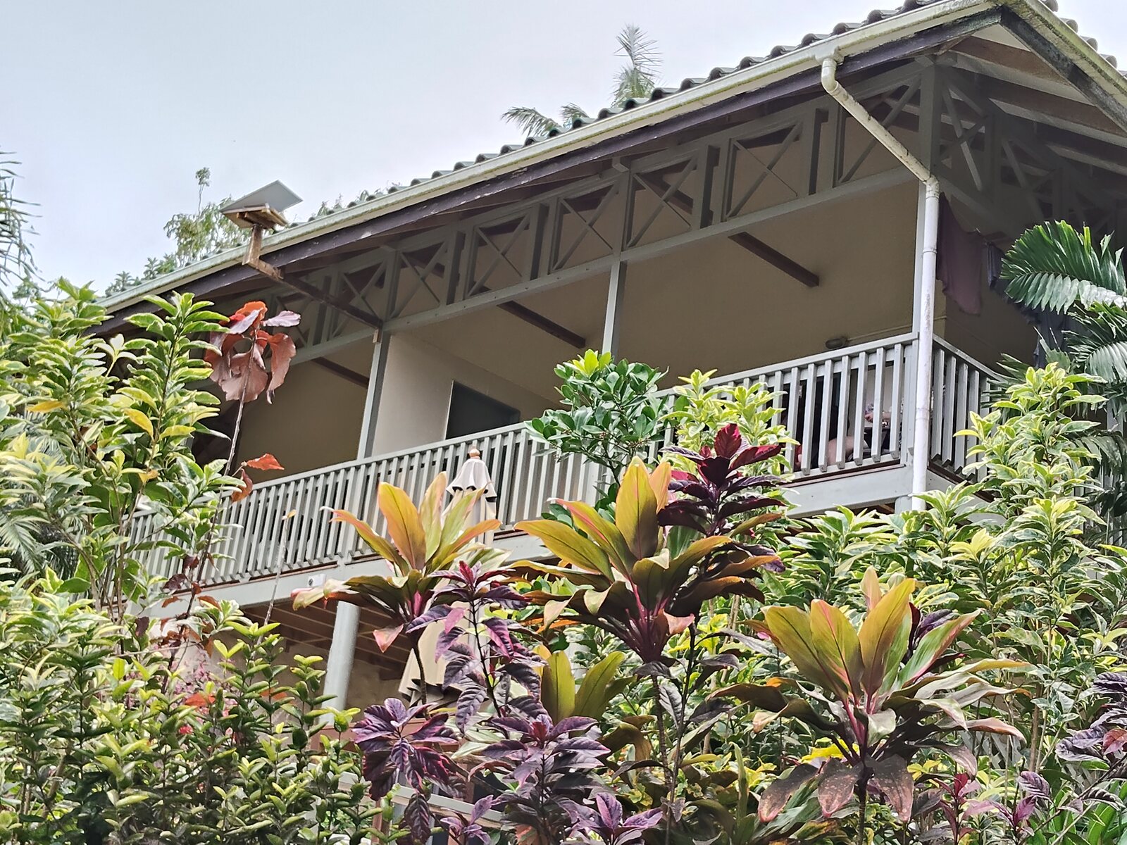 Kukupa upper-level apartment among tropical gardens