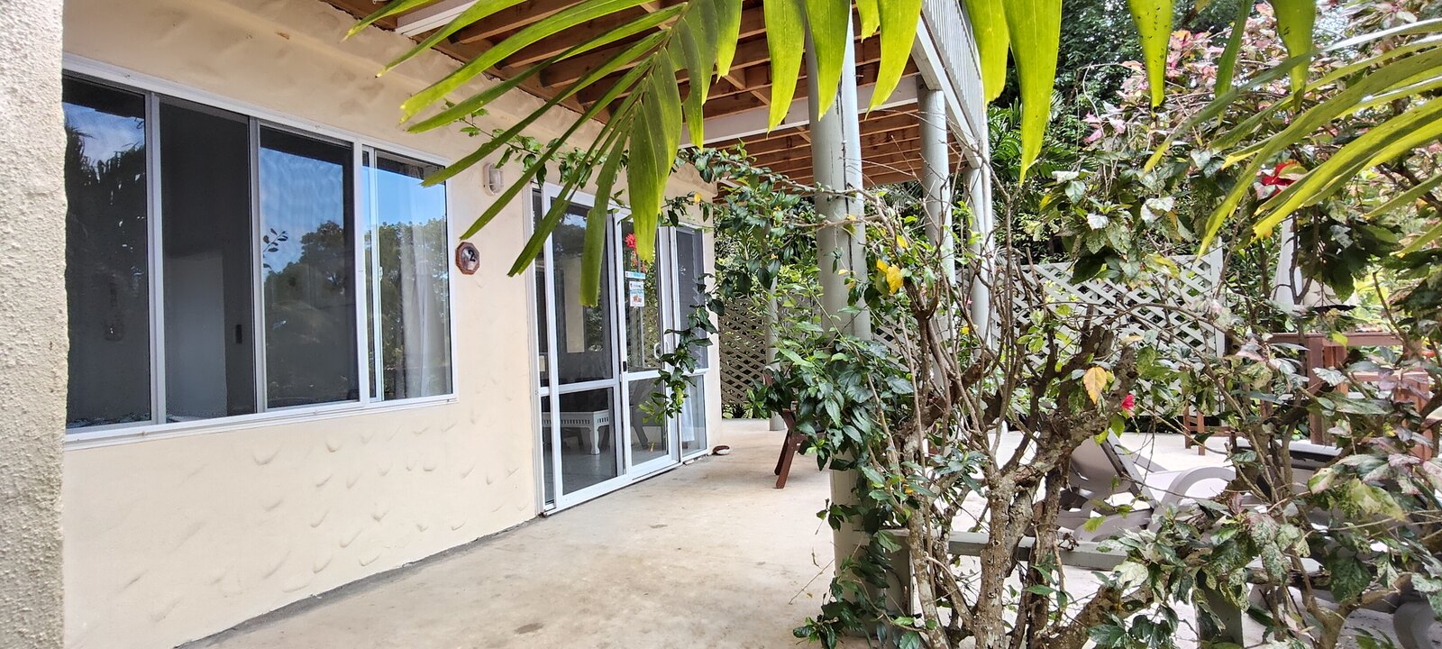 Moko exterior surrounded by tropical gardens